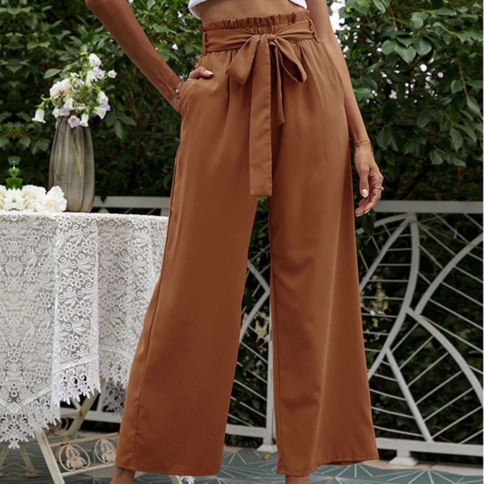 PMUYBHF Loose Pants for Women Formal Womens Wide Leg Palazzo Pants High  Waisted Pant Pleated Loose Fit Smocked Casual Trousers 4-Jul Womens Cargo  Pants Joggers - Walmart.com